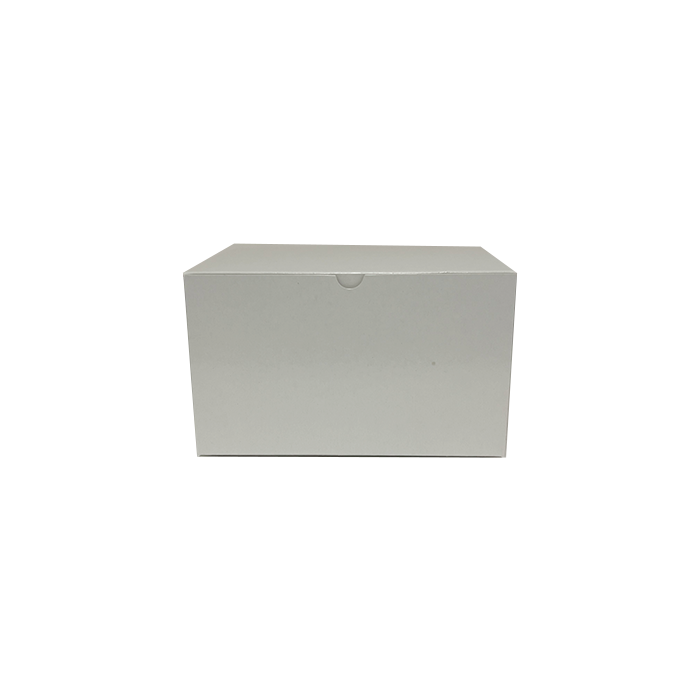 White Tuck Box w/Gray Interior