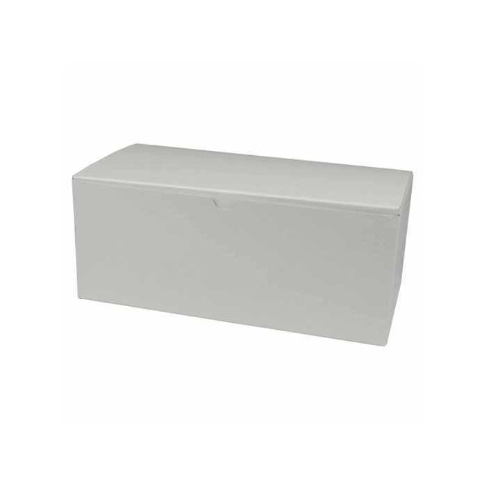 White Tuck Box w/Gray Interior