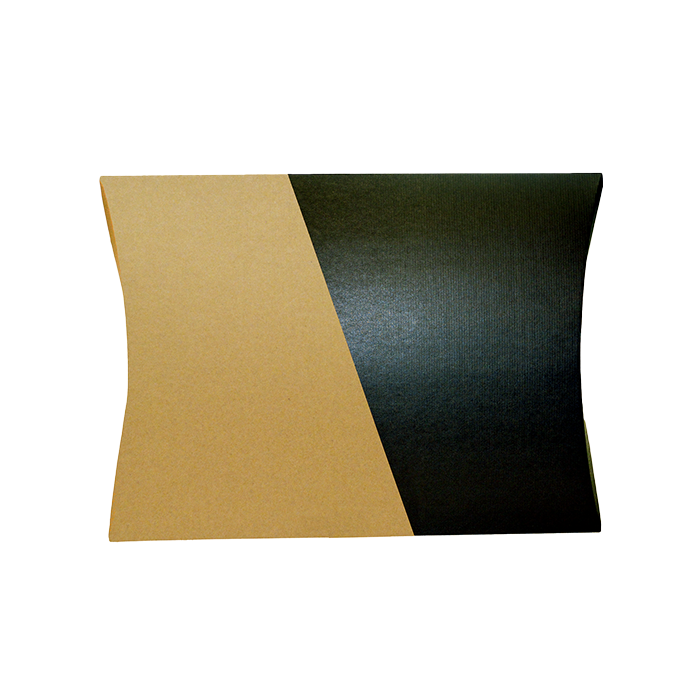 Corrugated Black/Kraft Pillow Box